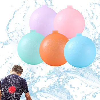 6pcs Reutilizabile de Apa Luptă Bile Adulți Copii, Piscină de Vară Silicon Apa Joacă Jucării de Piscină cu Apă Bombă Jocuri Baloane
