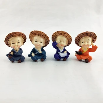 Monk mic Figurine în Miniatură Rășină Meserii, Decorare Auto Cadouri, Mini Figurina Decor de Birou Accesorii de Decor Acasă 4x