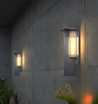 Ușa din față lumina poarta de intrare vila exterioare lampa de perete din oțel inox de perete decorativ, lampa stil industrial